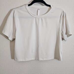 Fabletics Cream Crop Top